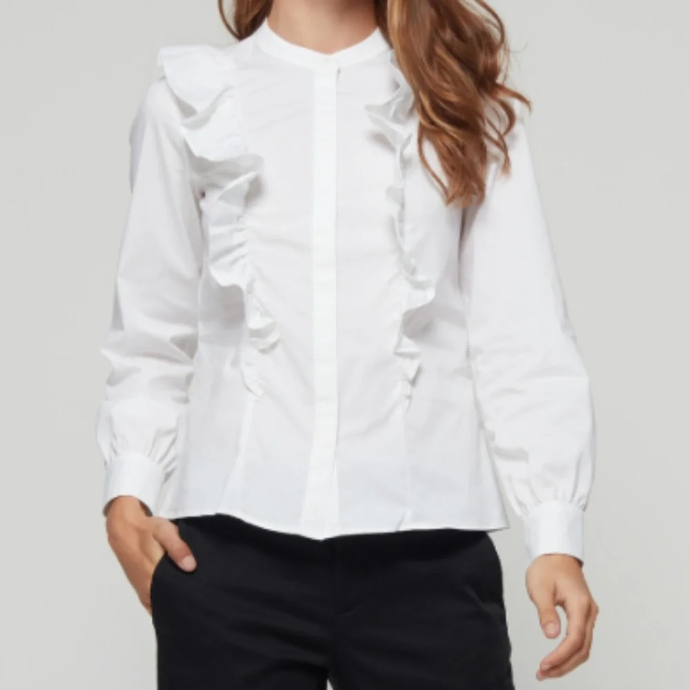 Banana Republic Riley Ruffle Front Shirt - Picture 1 of 8